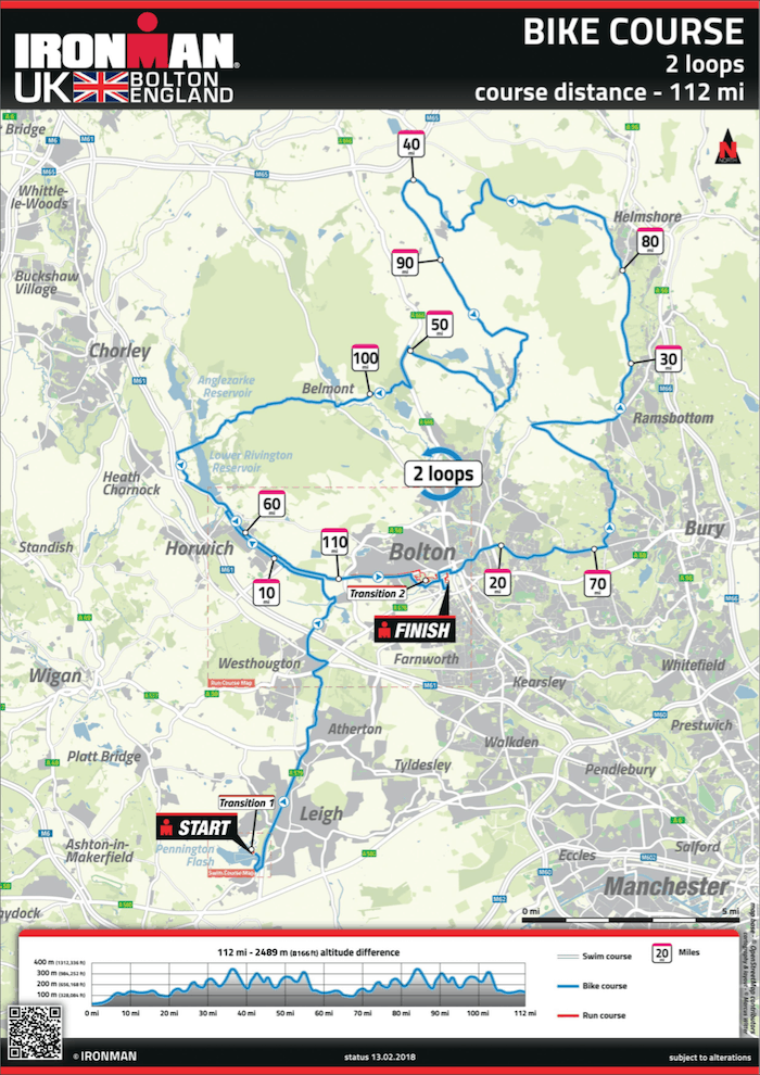 2019 IRONMAN UK, Bolton Bike Course