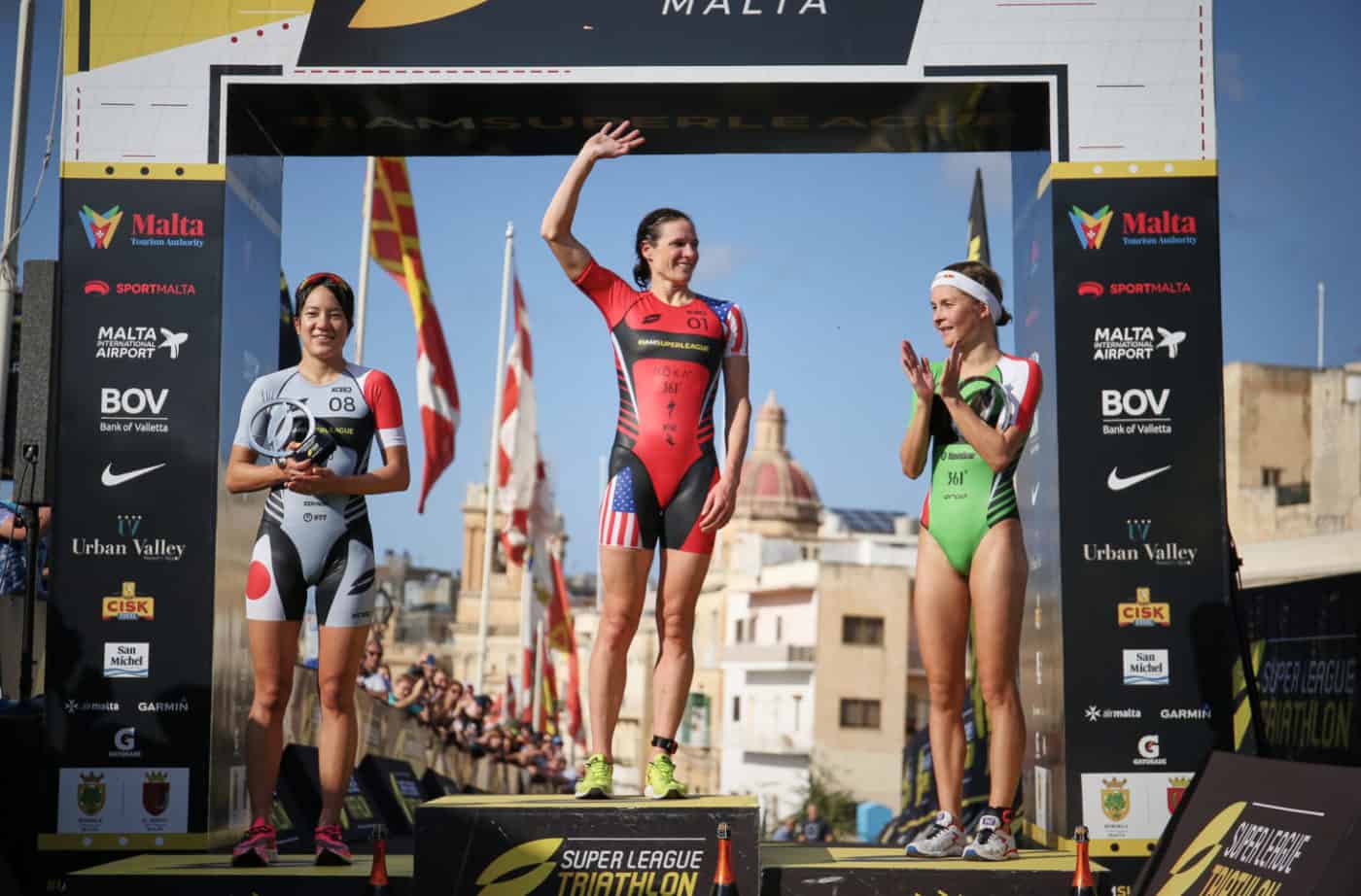 VALLETTA, MALTA - OCTOBER 20, 2019: in the Womens Equalizer Final during Super League Triathlon Malta on October 20, 2019 in Valletta, Malta. (Photo by Tom Shaw/Superleague Triathlon)