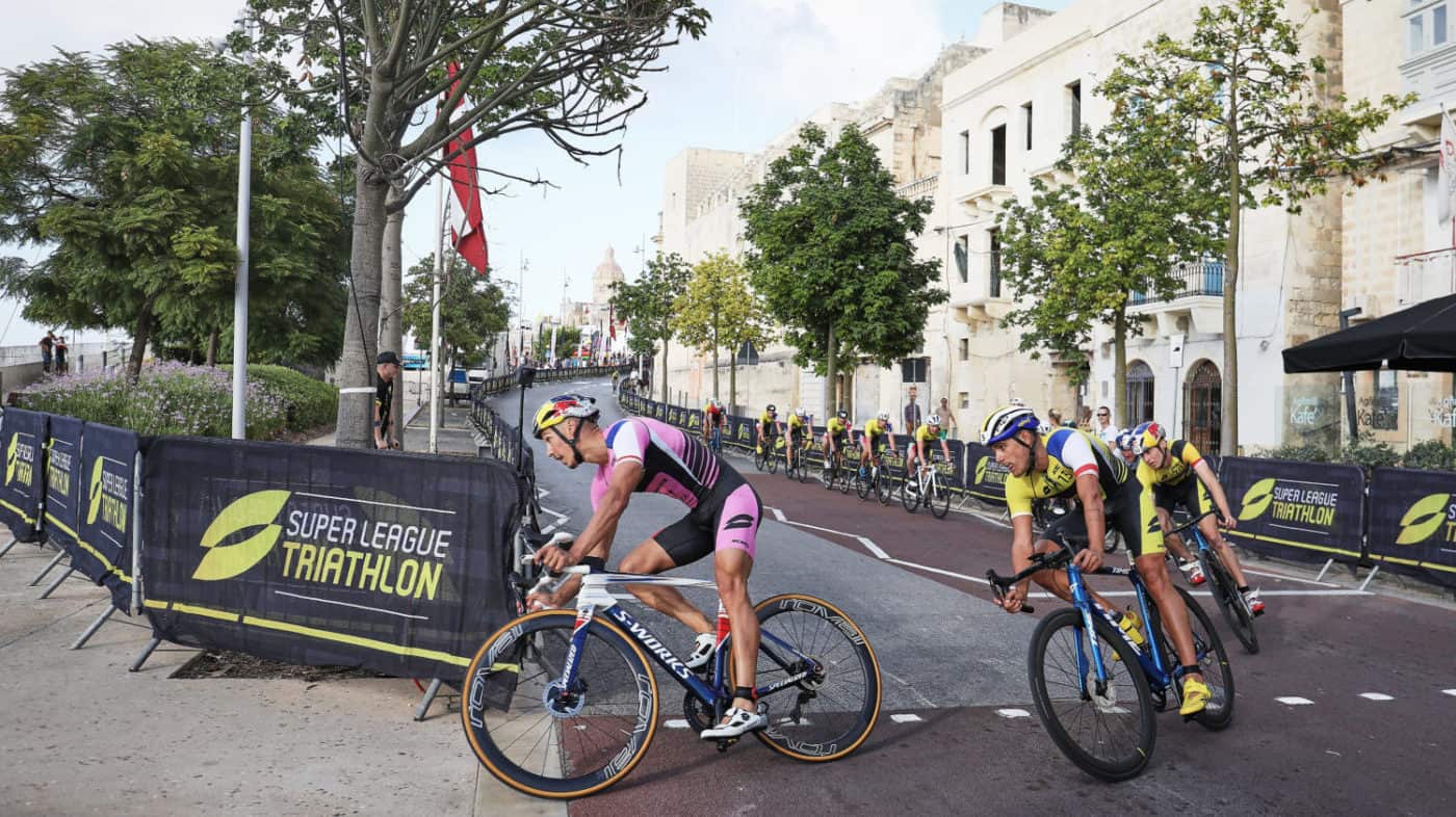 VALLETTA, MALTA - OCTOBER 20, 2019: in the Mens Equalizer Final during Super League Triathlon Malta on October 20, 2019 in Valletta, Malta. (Photo by Tom Shaw/Superleague Triathlon)