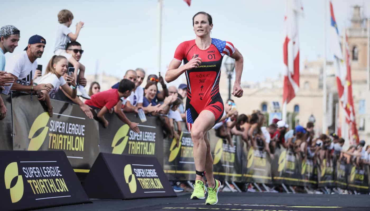 VALLETTA, MALTA - OCTOBER 19, 2019: in the Womens Group B Semi Final Race during Super League Triathlon Malta on October 19, 2019 in Valletta, Malta. (Photo by Tom Shaw/Superleague Triathlon)