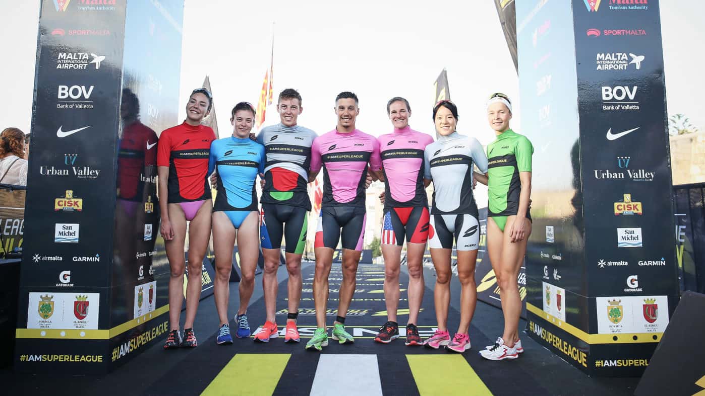 VALLETTA, MALTA - OCTOBER 20, 2019: in the Mens Equalizer Final during Super League Triathlon Malta on October 20, 2019 in Valletta, Malta. (Photo by Tom Shaw/Superleague Triathlon)
