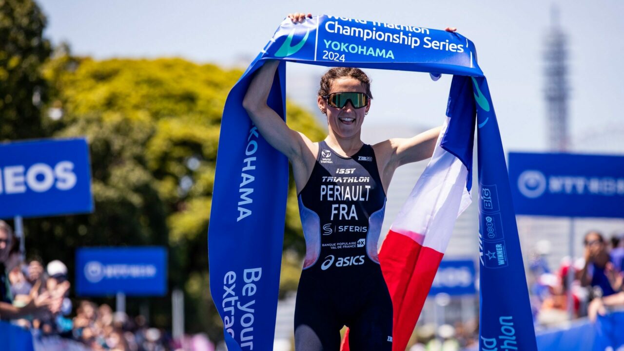 Leonie Periault (FRA) took a maiden WTCS victory in Yokohama.