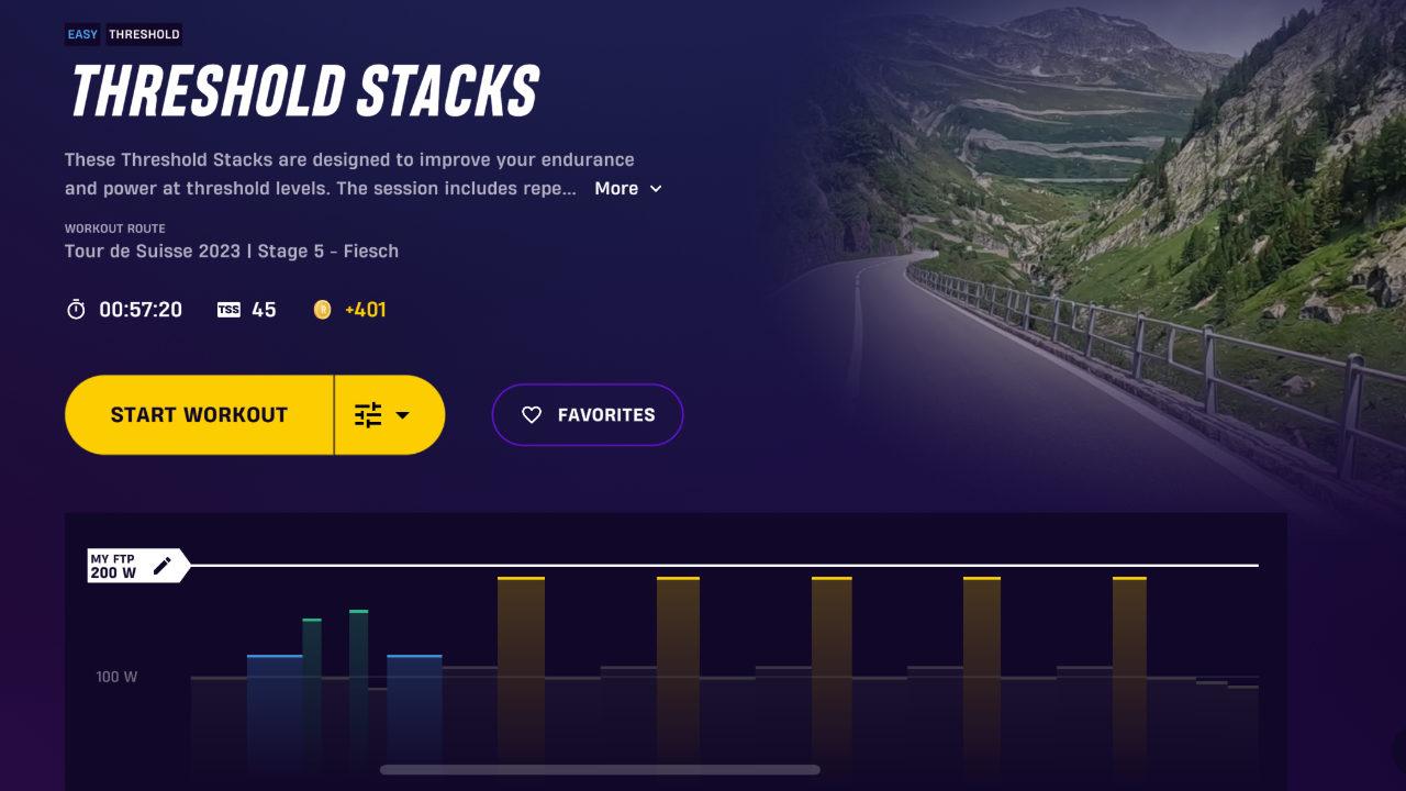 Rouvy threshold stacks route