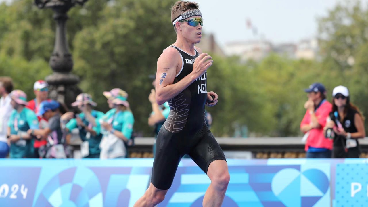 Paris 2024 Olympic mens triathlon Hayden Wilde run