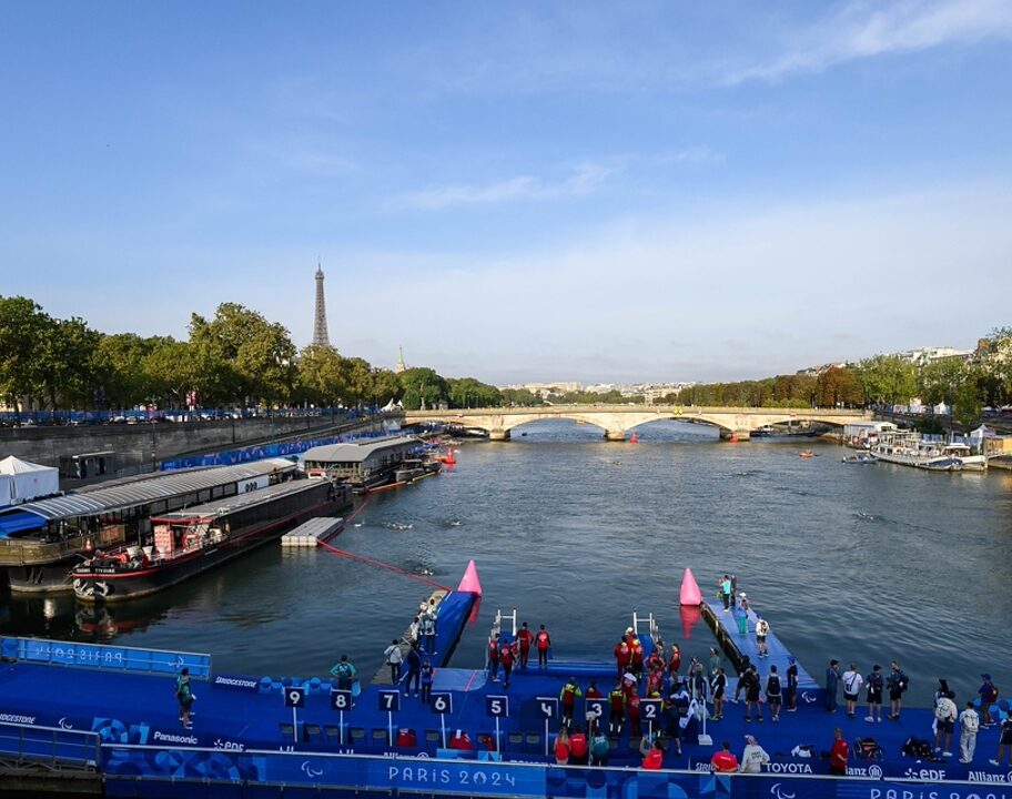 Para triathlon swim familiarisation day one Paris 2024 photo credit World Triathlon