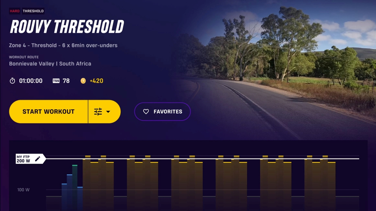 ROUVY Threshold workout