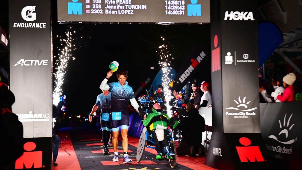 Kyle and Brent Pease IRONMAN Florida 2021 Photo credit: Julio Aguilar, Getty Images for IRONMAN