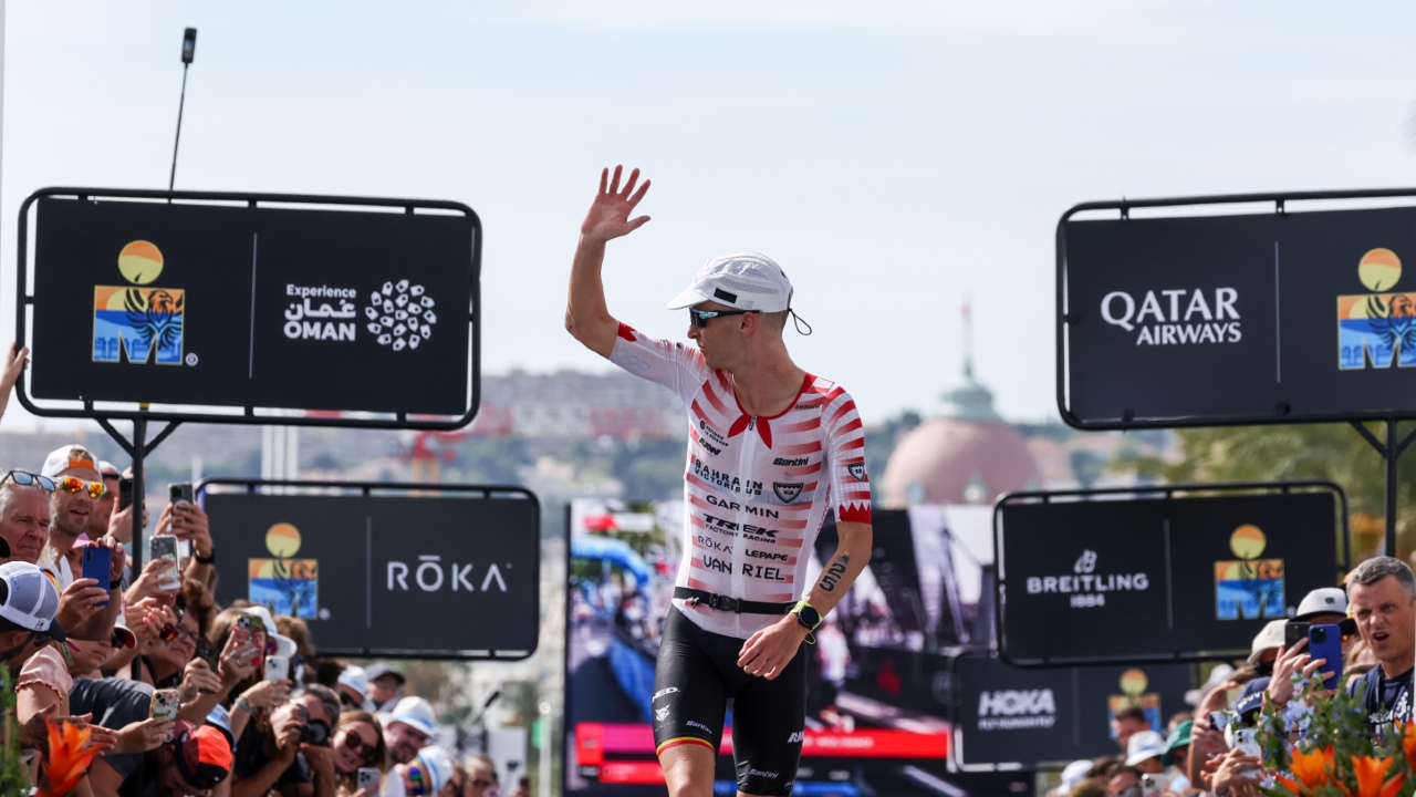 Marten Van Riel IMWC Nice 2025 finish line