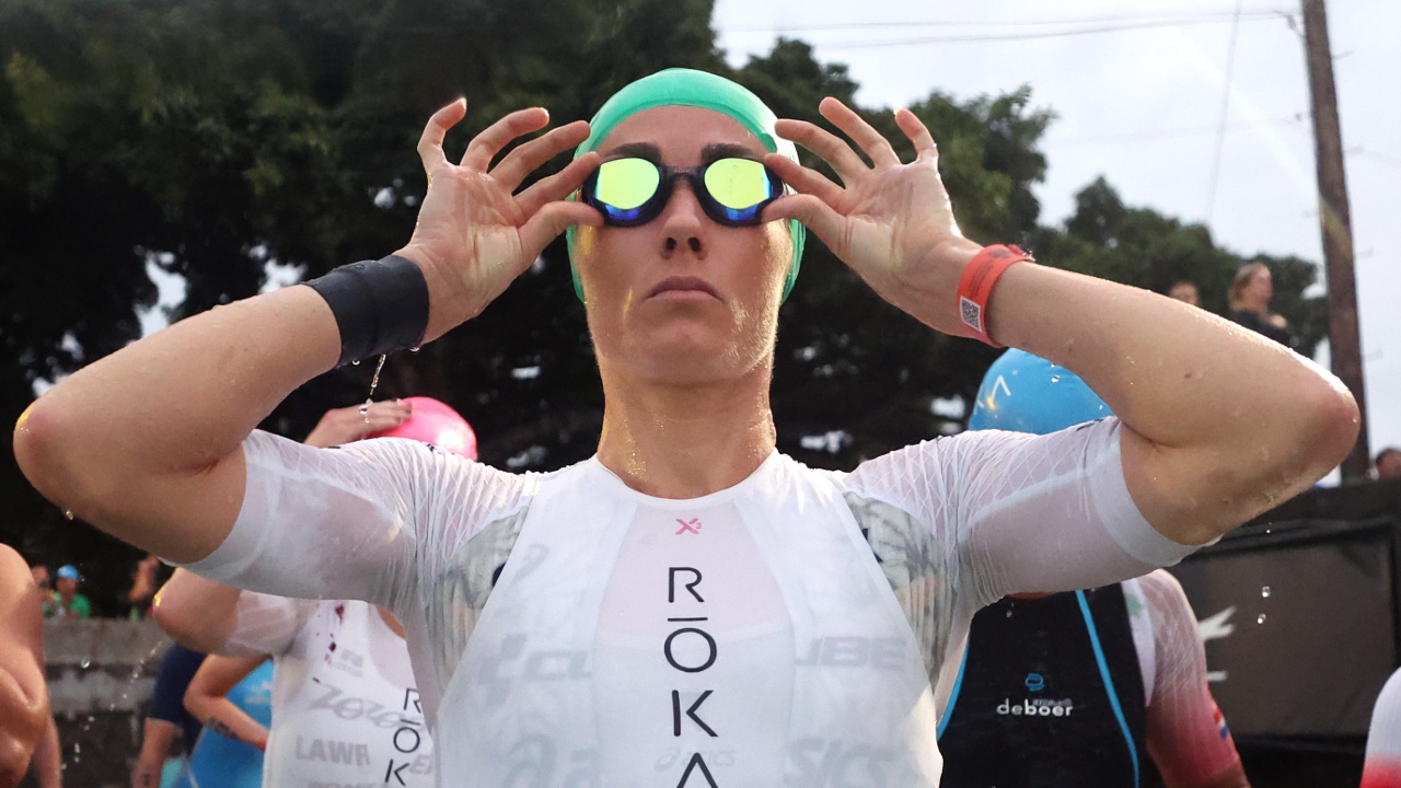 Lucy Charles Barclay swim start ironman world championship 2025