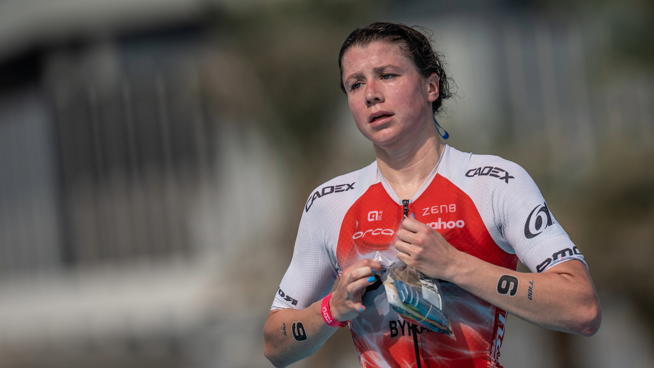 British triathlete Lucy Byram has been recognised by her fellow athletes after she battled back from the heartbreak of her partner's death.