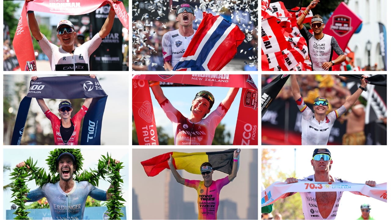 Montage of IRONMAN Texas athletes