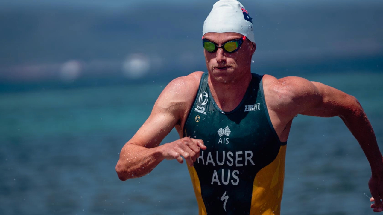 Matt Hauser wearing swim gear