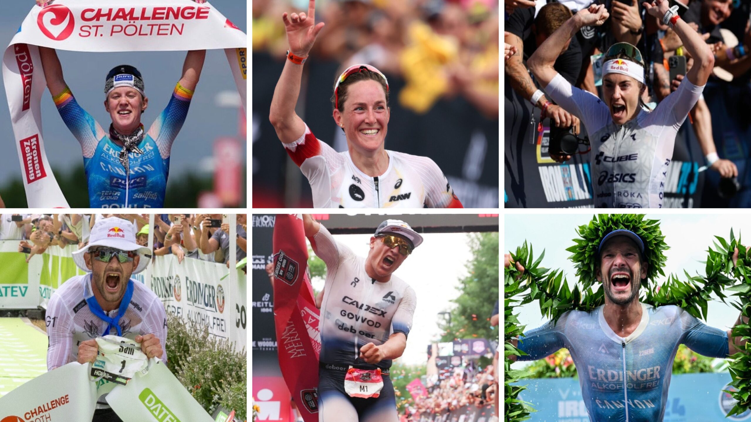 Montage of the main athletes at Challenge Roth 2026.